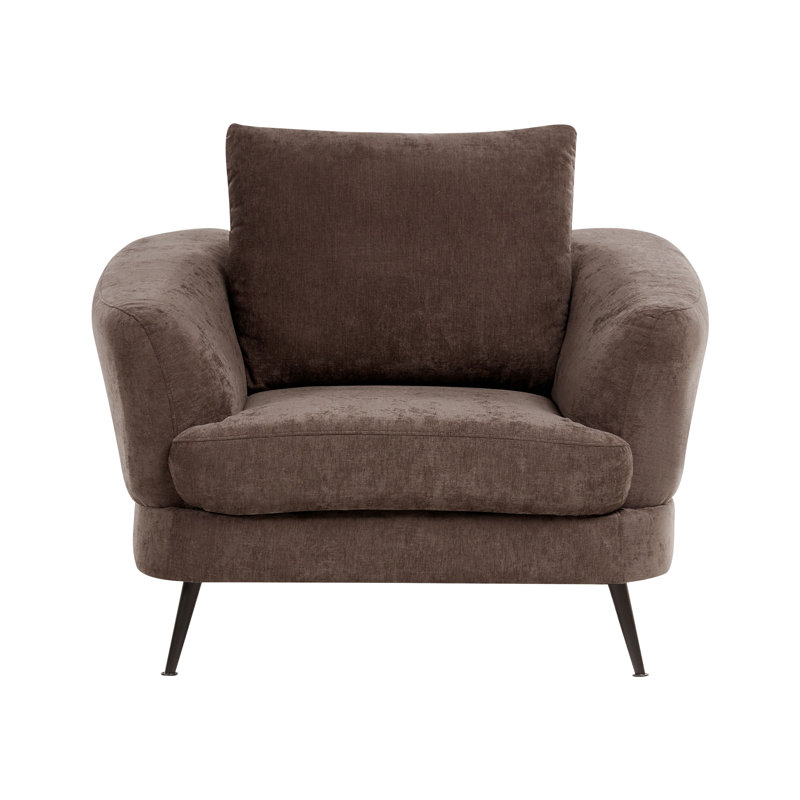 Lemelle Upholstered Armchair, KJAER Brown Chenille