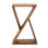 Recycled Wood Accent Table With Modern Geometric Design Rustic Silhouette In Brown Tone
