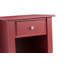 Table de chevet rectangulaire avec tiroir pour chambre à coucher, bourgogne Gallatin-174974971