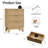 3-Drawer Fluted Nightstand with Storage, 24" Wide Mid Century Modern Bedside Table, Wooden End Table with Metal Handles & Splayed Legs, Small Dresser for Bedroom, Living Room,-5808238-256660177