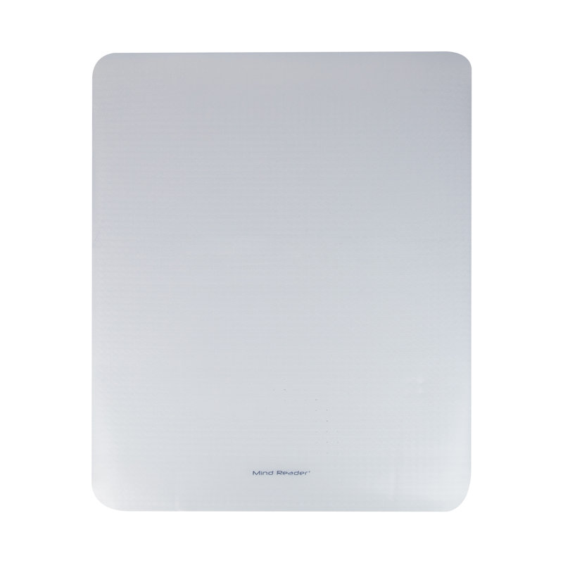 Tapis de chaise de bureau pour lecteur de planchers de bois franc Mind Reader, protecteur sous le bureau, roulant, PVC, L 47 po x l 35,25 po x H 0,125 po, transparent