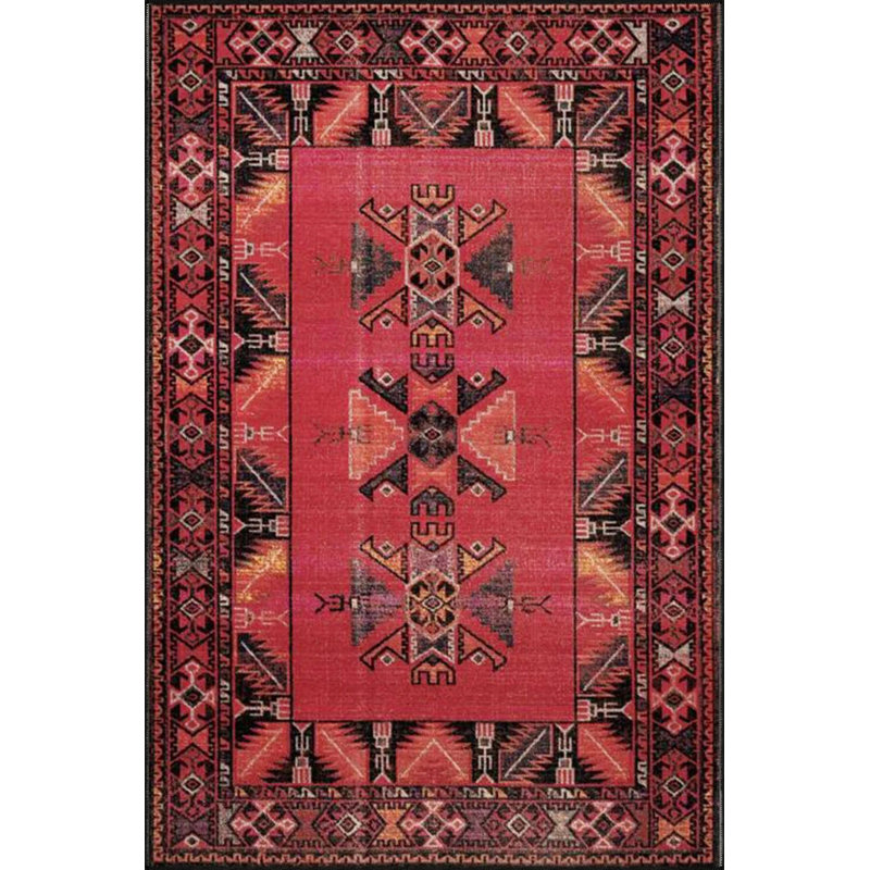 Tapis décoratif traditionnel multicolore à motif d'étoiles, Rectangle 3 pi 4 po x 5 pi