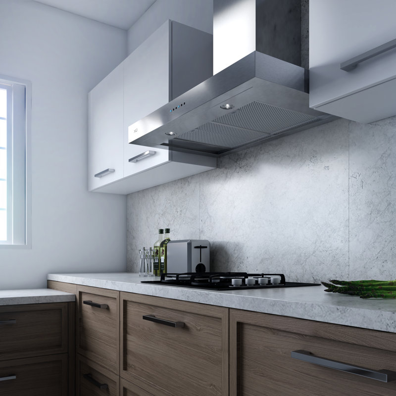 30" 600 CFM Convertible Wall Mount Range Hood in Stainless Steel, 30"
