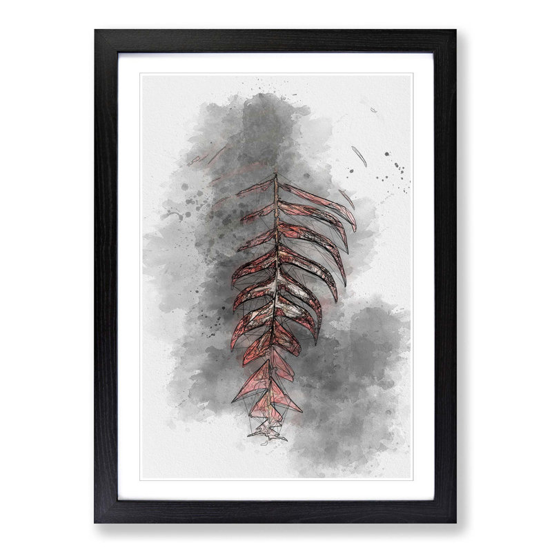 Leaf in the Light in Abstract - Picture Frame Graphic Art Print, Black Framed, 87cm H x 62cm W x 2cm D
