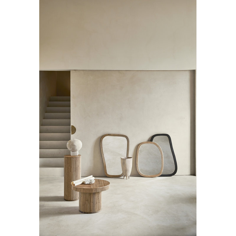 Miroir mural en rotin