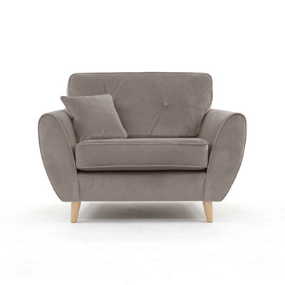 Rafe Scandi Style Velvet Loveseat