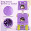 111cm Cat Tree Cute Monster-Themed Cat Tower w/ 2 Private Condos