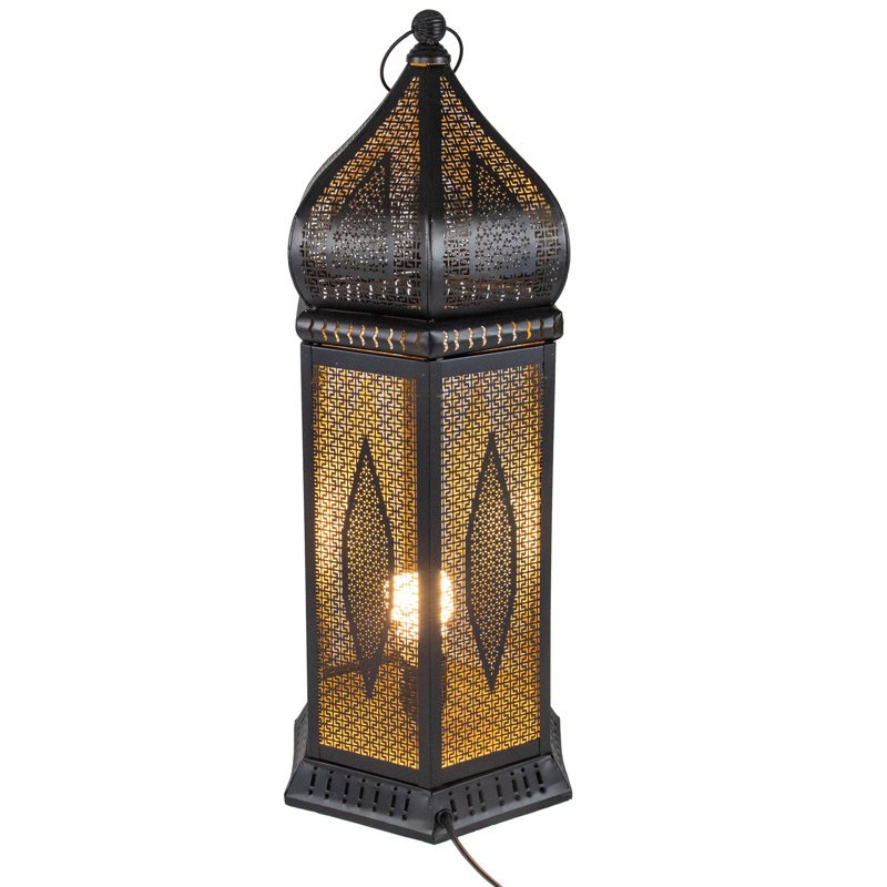 Lampe de table 23,5 "style marocain noir et doré