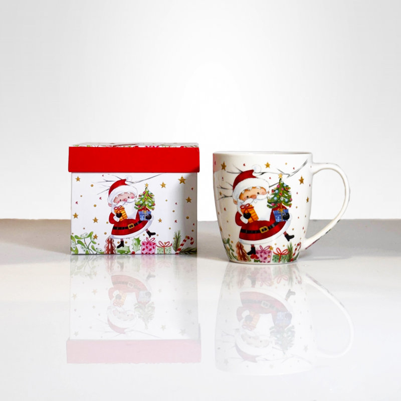 Tasse festive en porcelaine Santa Claus