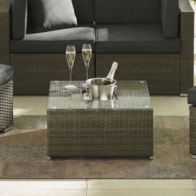 Miacomet PE Rattan Garden Coffee Table & Ice Bucket - Modern Gardens and Patios