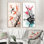 Asian Art Sumi Bird Serenity - ensemble de 2 reproductions