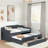 Upholstered Daybed With Trundle And 3 Drawers-33573084