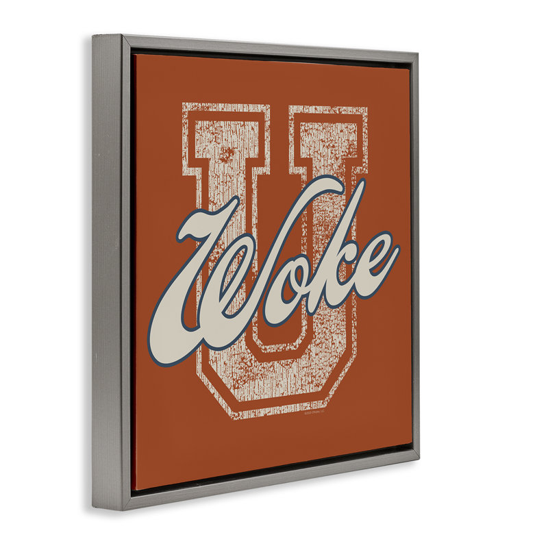 Art mural sur toile flottant Woke U, Cadre flottant gris lustré, H 25 po x l 25 po