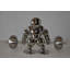 Statue en chrome haltérophile Alesja Modern Art