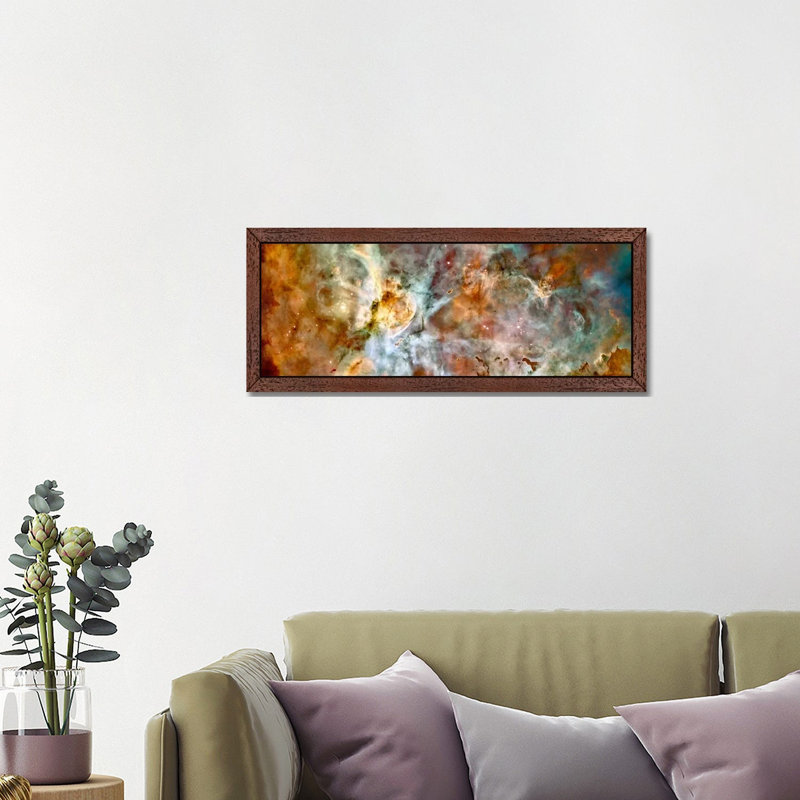 Carina Nebula (Hubble Space Telescope)' Graphic Art, 121.92 cm H x 40.64 cm W, Brown Floater Framed