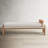 Arda Genuine Leather, Polyester Blend Upholstered Bench