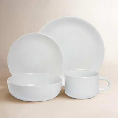 Wazee Matte Stoneware Dinnerware Set - Service for 4