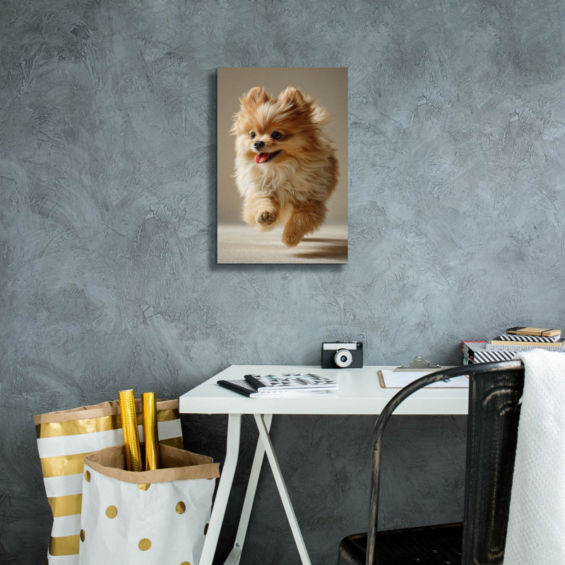  «Cute Fluffy Pomeranian 2» par Ann Klee, art mural sur toile, 12 po x 18 po, H 18 po x l 12 po