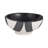 Beckenham Stoneware Bowl Black and White Abstract Design 12 Inch Decorative Modern Home Office Living Room Use