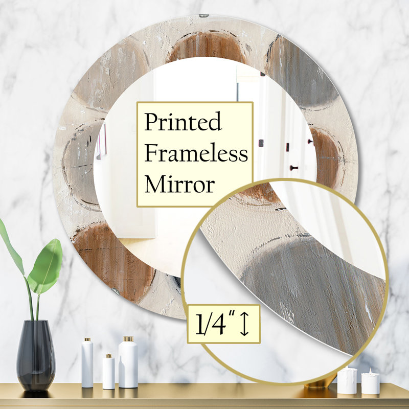 Miroir mural Mid-Century, H 31,5 po x l po