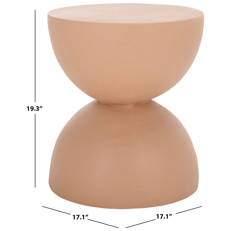 Sijka Hourglass Accent Table, Terracotta
