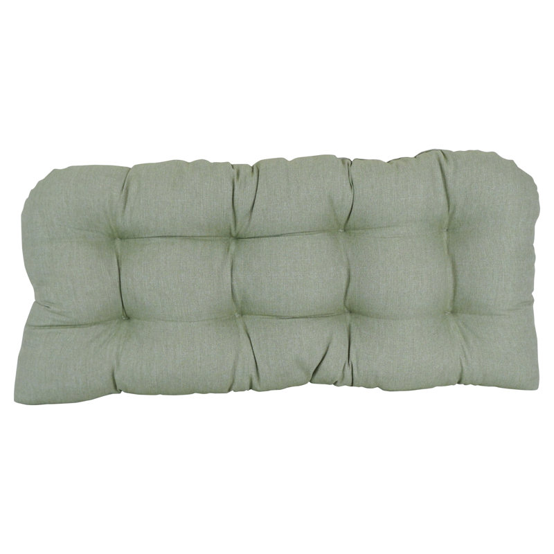 Ensemble de coussins de canapé en oléfine tissée à dossier arrondi (ensemble de 3), Vert brume