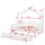 Lit double en bois avec tablette et lit gigogne