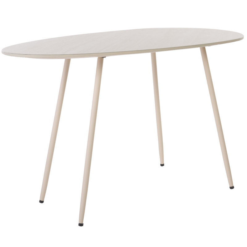 Renesca Large Ceramic Side Table, White, 17.3" H x 28.7" W x 16.5" D