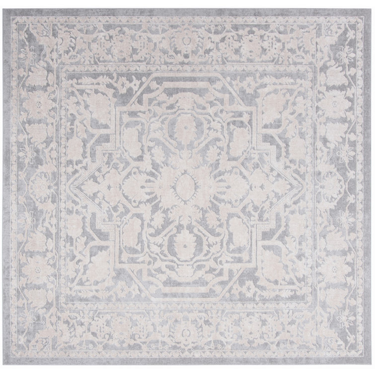 Calidia Oriental Light Gray Area Rug