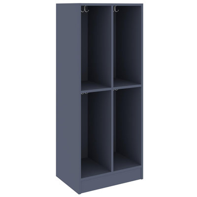 Armoire de rangement double à quatre compartiments pour salle de classe