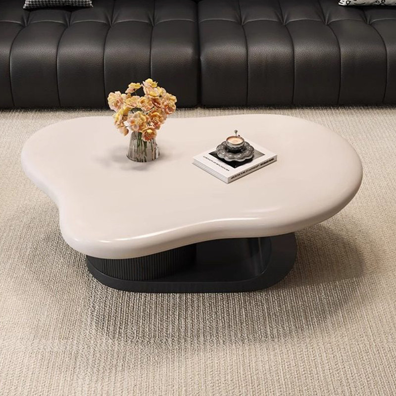 Ensemble de tables basses Home, H 17,71 po x L 47,24 po x l 31,1 po, Blanc, Noir