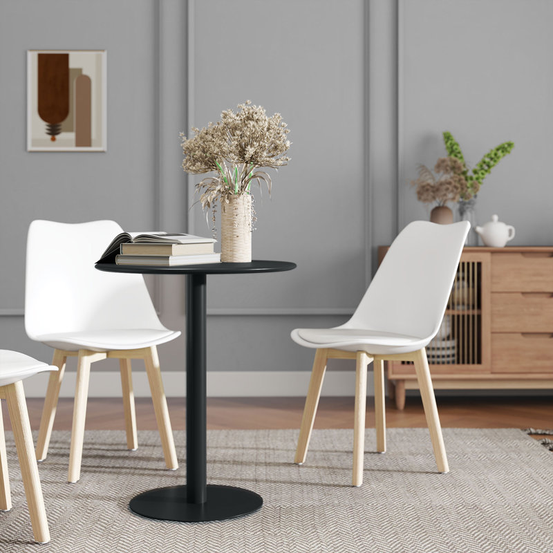 Round Metal Dining Table, Black