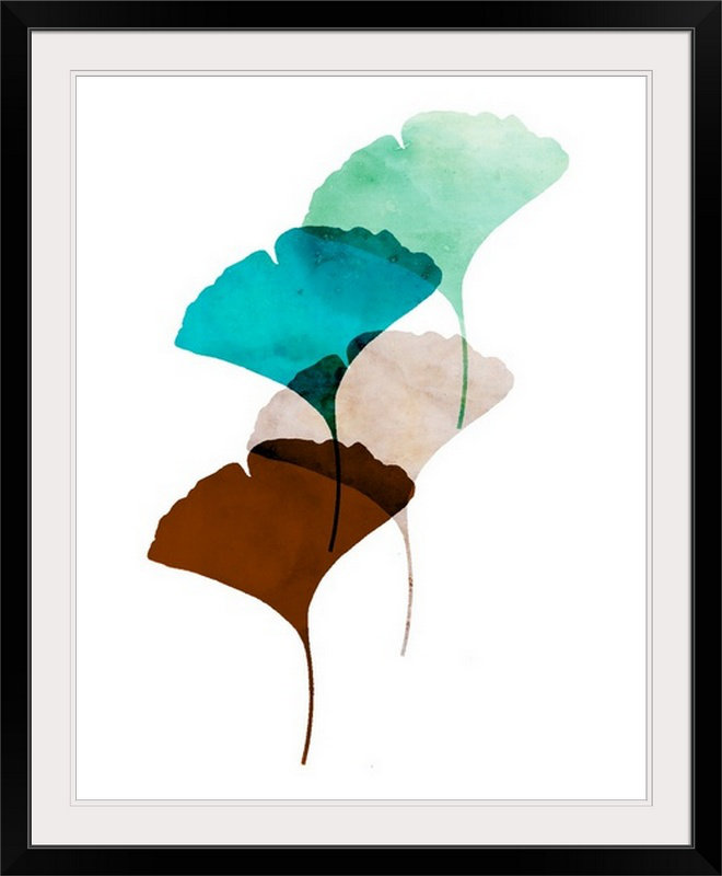 « mod leaves iii », impression, H 23 po x l 20 po x P 1 po, Cadre noir
