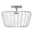 13"W Mateo Silver Caged Globe Shade Ceiling Light 