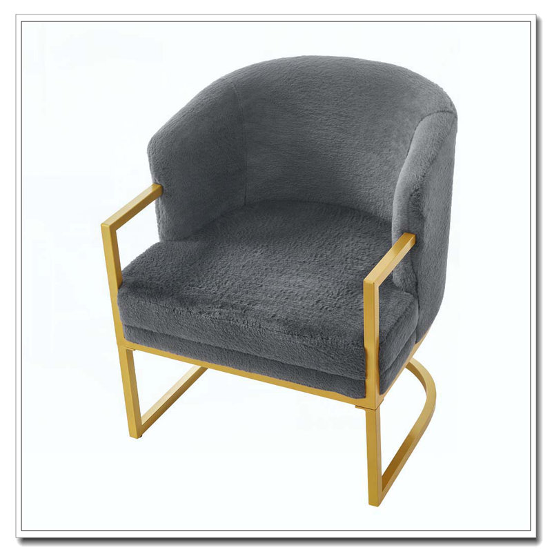 Chaise de lecture rembourrée Modern, Gris