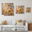 «Bexlee Beige Sunflowers», impression romantique sur bois-853625620