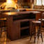 Table de bar ou armoire à vin H 41,35 po - brun antique