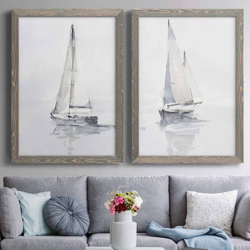 Misty Harbor I Misty Harbor I - 2 pièces, reproduction sur toile encadrée