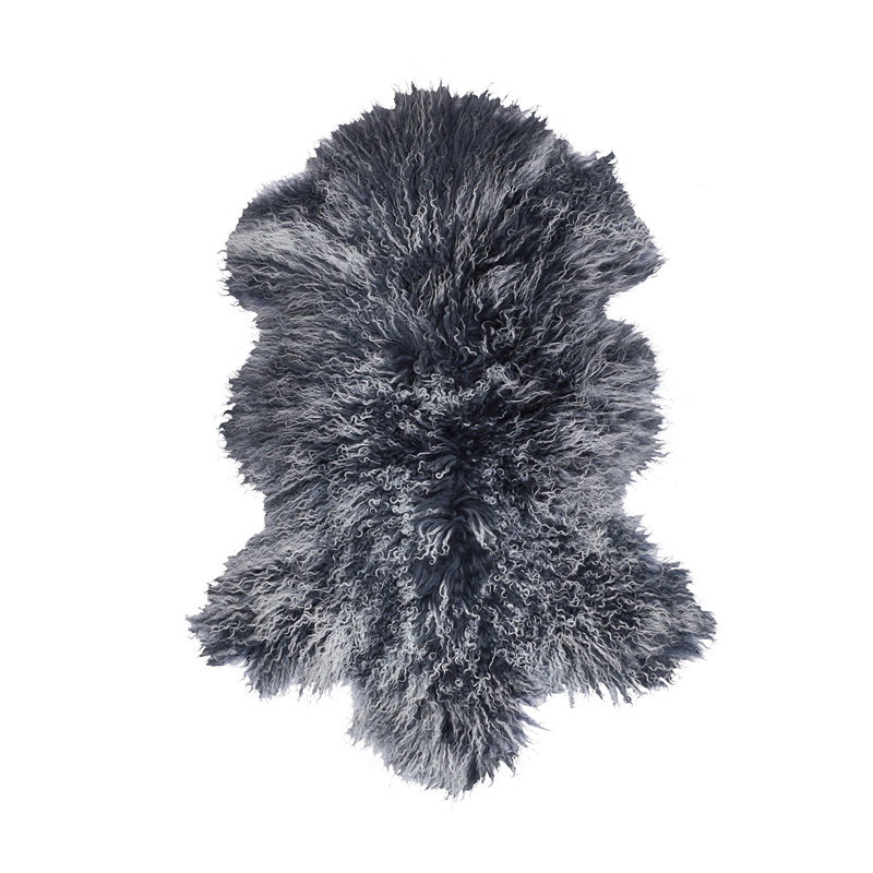 Twitty Sheepskin Area Rug in Gray