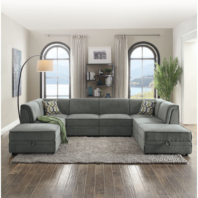 Raybourne Velvet Sectional Reversible