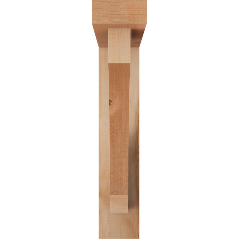 Support de bloc impérial avec entretoise décalée, 18 po x 18 po, Cèdre rouge occidental de l 3 1/2 po (lisse)