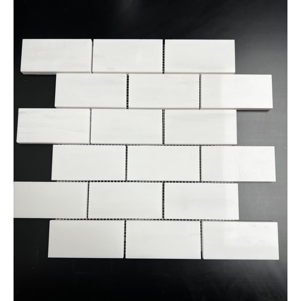 Bianco Dolomite Marble 2" x 4" Subway Wall & Floor Mosaic