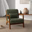 Chaise d'appoint rembourrée en similicuir de 25,8 po de large avec un coussin supplémentaire Jyrin-1014977167-1014977166