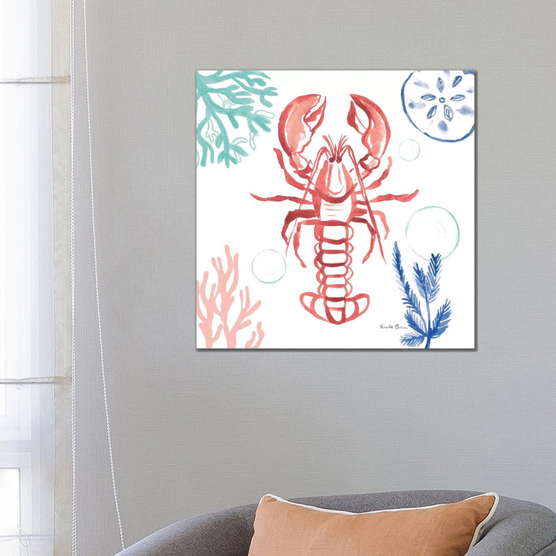 Coastal Jewels VI Coral Cove by Farida Zaman - Wrapped Canvas Print, 66.04 cm H x 66.04 cm W x 3.175 cm D