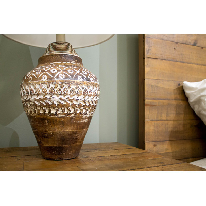 Lampe de table en bois massif Millerville