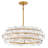 Rene 6-Light 30.5" Drum Chandelier w/ Textured Glass Discs