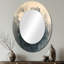 Arrangement silencieux de fleurs de coquelicots monochromes - Miroir mural moderne ovale-1401367094