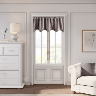 Myreon Velvet Scalloped Window Valance
