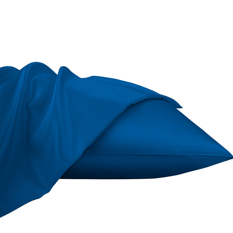  Housse de coussin en microfibre, Bleu royal, Grand