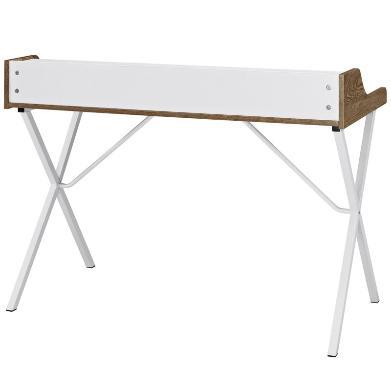 Bin Desk, Walnut/White